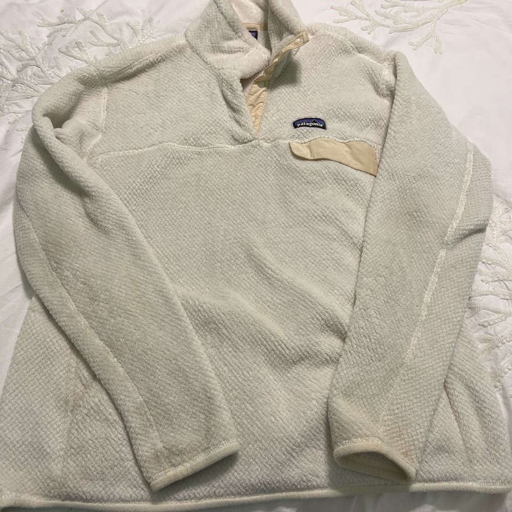 Patagonia Re-tool Snap T fleece pullover Cream
